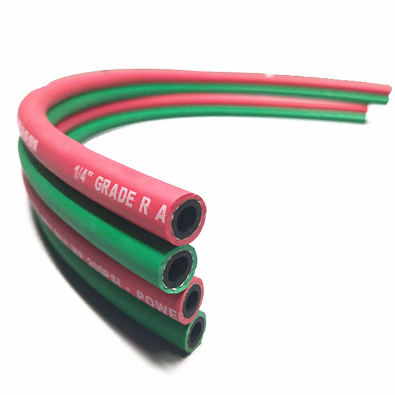 ท่อทนไฟสีแดง / สีเขียวขนาด 1/4 นิ้วเกรด R ท่อคู่สำหรับเชื่อมแก๊ส