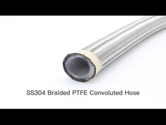ท่อที่ซับซ้อน DN19 PTFE พร้อมสแตนเลส 304 แบบถัก