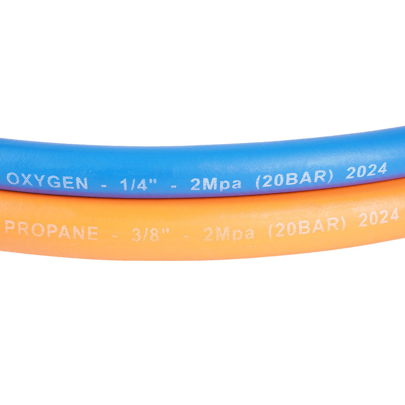 เกรด T ทนทานการใช้งาน Reducer Twin สายสลัด Orange 3/8 '' น้ําเงิน 1/4 '