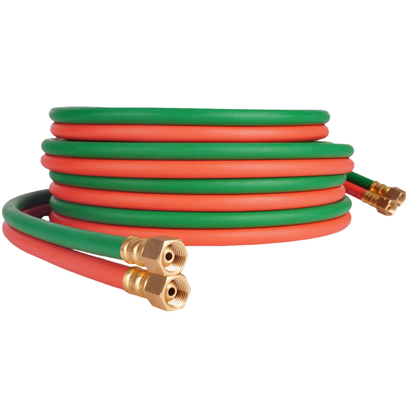 สีสองออกซิเจนอะซิเทลีน 1/4' X 100FT การปั่น Twin กล่องยางประกอบ