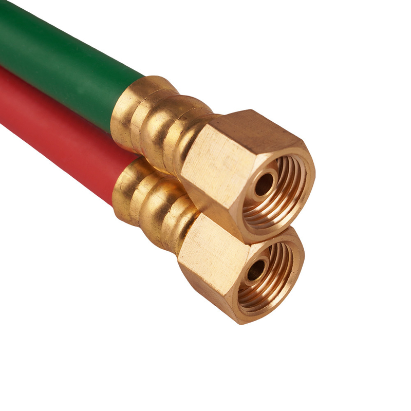 สีสองออกซิเจนอะซิเทลีน 1/4' X 100FT การปั่น Twin กล่องยางประกอบ