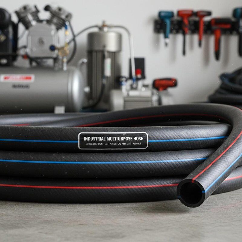 สายยางอุตสาหกรรมอเนกประสงค์สำหรับเครื่องจักรเหมืองแร่ พร้อมท่อไนไตรล์ทนน้ำมัน และเสริมแรงด้วยเส้นใยแรงดึงสูง