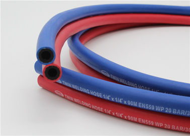 ท่อเชื่อมคู่ขนาด 1/4 นิ้วท่อเชื่อมก๊าซ 300 Psi สีแดงและสีน้ำเงิน